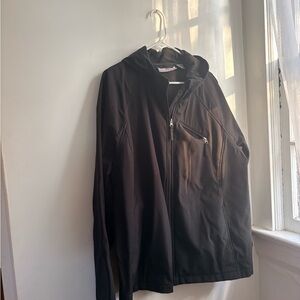 Rachel Men's Black Hooded Windbreaker Jacket